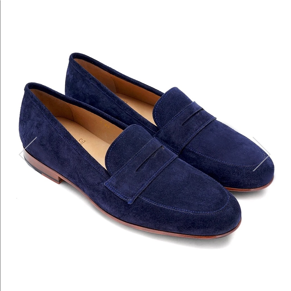 Rawls Luxury penny loafers in navy suede